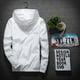 thumbnail image 5 of Chaquetas Hanzidakd para hombre, abrigos de invierno y otoño, manga larga, color liso, cuello alto, bolsillo con cremallera completa, ligeras, gabardinas holgadas, cárdigan informal, tops blancos XXL, 5 of 8