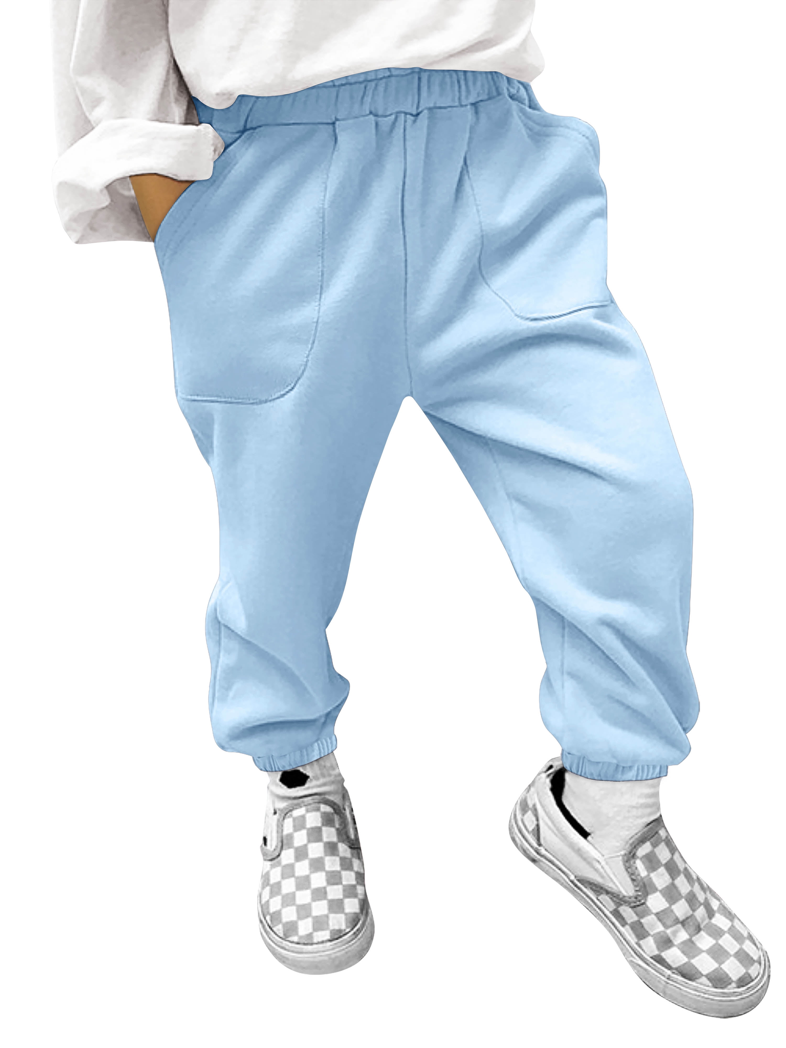 Colored Geometry Horse Head Kids Cotton Sweatpants,Jogger Long Jersey Sweatpants