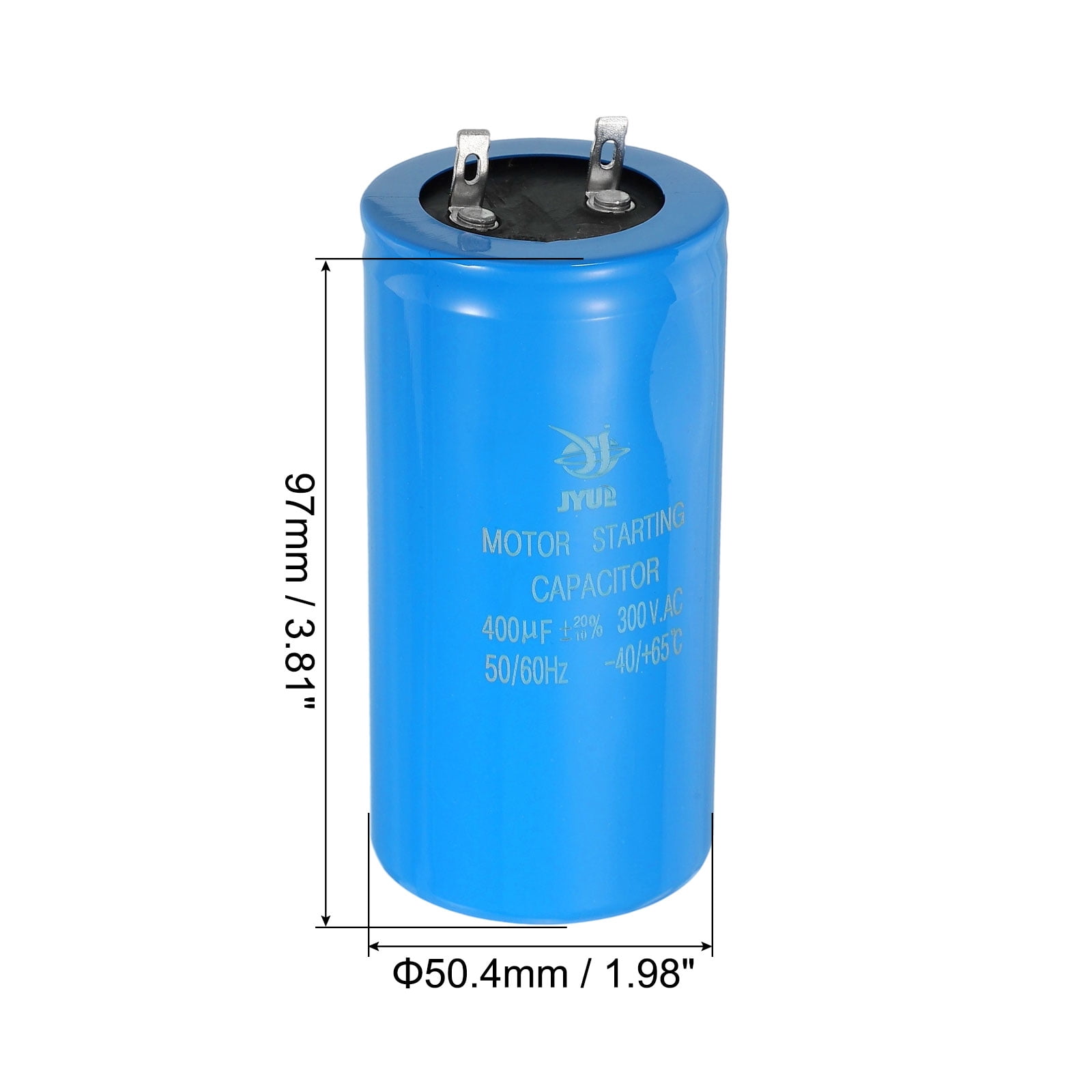 Uxcell 2Pcs Motor Start Capacitor, 400uf 300V CD60 Running Capacitor Starting Capacitor for Air Conditioners, Electric Motor Starts Running