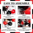 thumbnail image 3 of Kit de arco de globos Anjerlfu rojo y negro con 3 globos en forma de estrella, 3 of 7