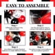 thumbnail image 3 of Kit de arco de globos Anjerlfu rojo y negro con 3 globos en forma de estrella, 3 of 7