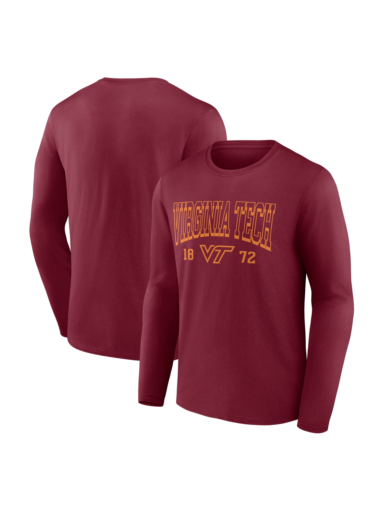 NCAA Virginia Tech Hokies Men's Cotton Red Long Sleeve T-Shirt