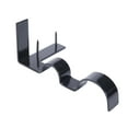 GARENAS Hang Double Center Support Curtain Rod Bracket Into Window