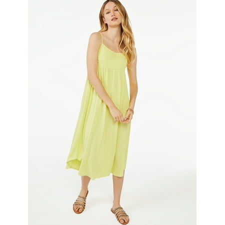 Scoop Women's Solid Smocked Cami Dress