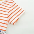 thumbnail image 6 of Toddler Girl Dress Short Sleeve Cotton Floral/Dots Print Casual Cute Summer Clothes for Girls 2-8 Years (5 Years, Orange), 6 of 6