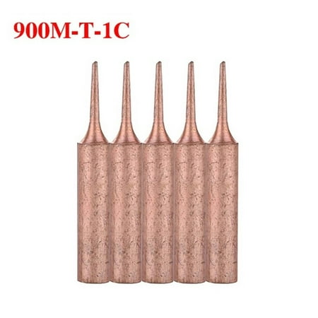 

Goodhd 5Pcs 900M-T Copper Soldering iron tips Lead-free welding solder tip 933.907.951