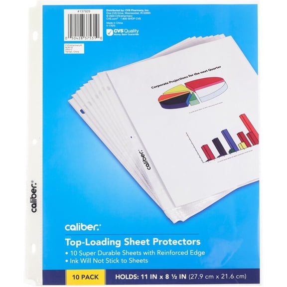 Sheet Protectors Top-Loading Heavy Duty 10 Pack [137929]