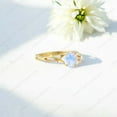 thumbnail image 4 of JEWELRYTREASURE 5 mm / 2 Ct Rainbow Moonstone Ring Yellow Gold Plated Ring Crossover Handmade Jewelry June Birthstone Engagement Ring Gifts Natural Gemstone Ring, 4 of 7