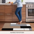 thumbnail image 5 of Brown Grey Door Mat&nbsp;Indoor Outdoor Entrance, Non Slip Rug for Kitchen Bathroom Entryway Rug, Modern Brown Geometric Washable Doormat Floor Mat for Office Home Decor 20x31.5 Inch, 5 of 8