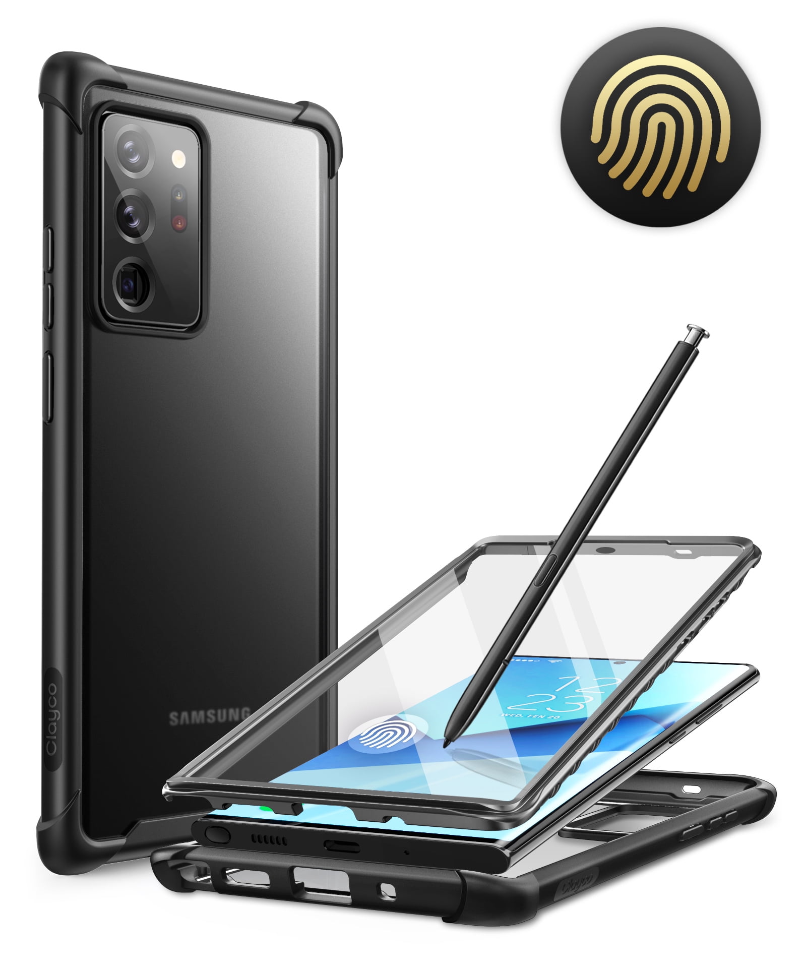 galaxy note 20 ultra case with built-in screen protector