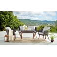 thumbnail image 4 of Athens All-Weather Wicker Outdoor 26"H Cocktail Table with Glass Top, 4 of 6