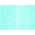 thumbnail image 1 of Ahgly Company Machine Washable Indoor Rectangle Abstract Turquoise Blue Contemporary Area Rugs, 5' x 8', 1 of 4
