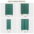 thumbnail image 4 of Fluted Wooden Dresser & Chest of Drawers – With Gold Metal Handles & Legs, Multi-Space Storage Organizer for Bedroom, Living Room & Entryway, 4 of 10