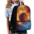 thumbnail image 3 of Uorisanigo Backpack Schoolbags for Kids, Soccer Ball Print Large Capacity Casual Basic Bookbag Elementary School Bag Preschool Casual Daypack with Adjustable Padded Straps(17 inch), 3 of 6