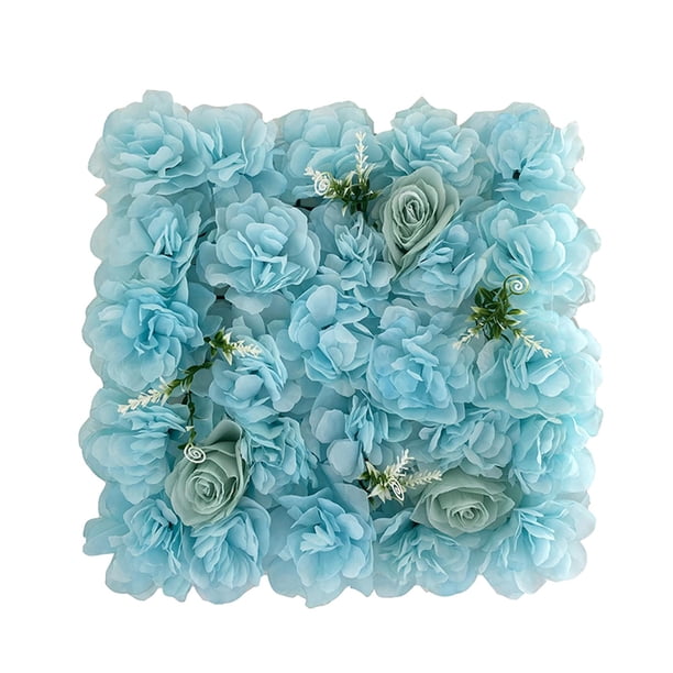 Fondo de arreglo de pared de flores artificiales para boda con hilera de flores, arco de flores DIY Azul claro