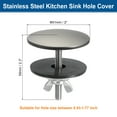 thumbnail image 2 of 1 Pcs Cubierta de Agujero de Fregadero de Cocina, Tapón de Agujero de Pulverizador de 2 Pulgadas, Aleación de Zinc Gris, 2 of 6