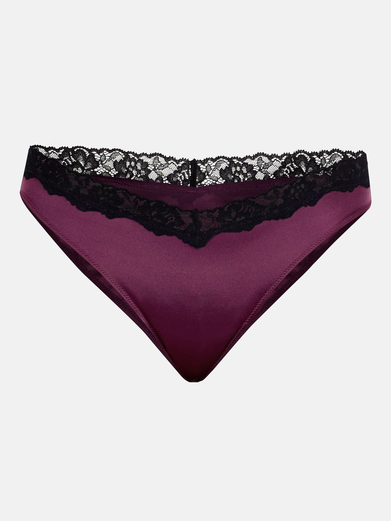 Joyspun Women's Shine & Lace Thong, 3-Pack, XS - XXXL