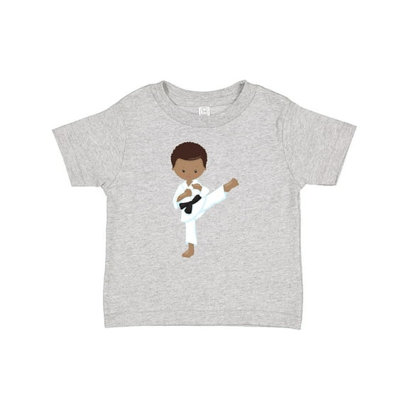 Inktastic African American Boy, Karate Pose, Black Belt Boys Baby T-Shirt
