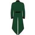 thumbnail image 5 of Betivan Men's St. Patrick's Day Tailcoat, Medieval Retro Solid Color Mid-Length Formal Vintage Coat for Holiday Parties Performances, 5 of 6