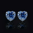thumbnail image 4 of Jewelrypalace Heart Bowknot Love 5ct Heart Cut Light Blue Cubic Zirconia Stud Earrings 925 Sterling Silver, 4 of 6