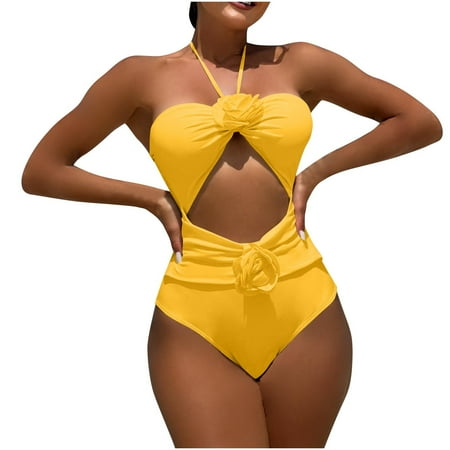 One Piece Swimsuit Women Cheeky Bottom Summer Tankini Swimsuits for Women Swimwear Tummy Control Women Bathing Suit Bottoms High Waist Bikini Swimsuits for Women