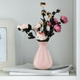 thumbnail image 2 of 7.9x5.3in Plastic Glazed Vase - Imitation Ceramic Flower Pot for Living Room TV Cabinet Decor, Dried Flower Arrangement Centerpiece,Pink, 2 of 6