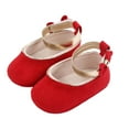 thumbnail image 6 of Zanarzt Wide Toe Box Shoes Toddler Toddler/Baby Girls' Flat Mary Jane Princess Dress Shoes Wedding Dress Party Red,US 4.5, 6 of 8