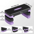 thumbnail image 3 of Soozier Aerobic Exercise Step Platform, Adjustable Aerobic Stepper, Purple, 3 of 10