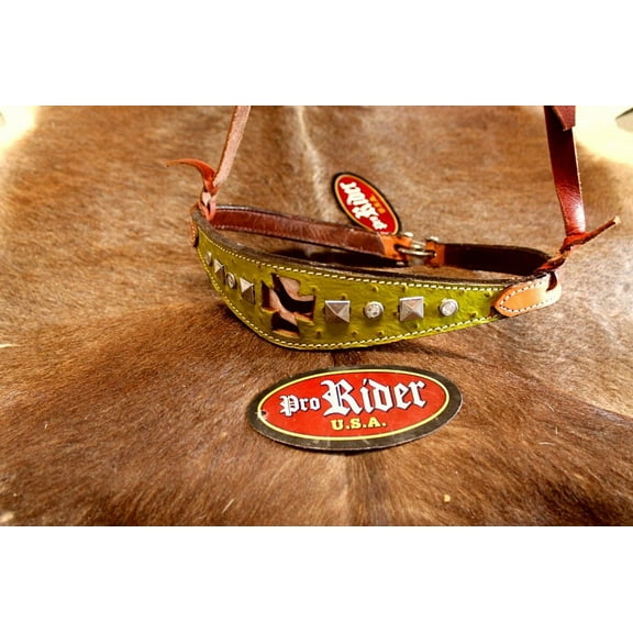 Horse Show Bridle Western Leather Barrel Racing Tack Rodeo Noseband  9969
