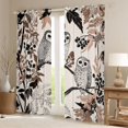 thumbnail image 2 of Castle Fairy Black Owl Black Out Curtains,Autumn Leaves Curtains Pack of 2 (42x63 Each), 2 of 6