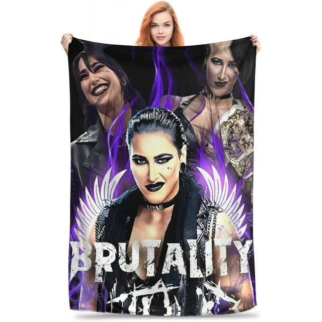 Rhea Wrestler Ripley Throw Blanket Lightweight Air Conditioner Blanket King Size Blankets for All Seasons Funny Blankets for Office for Running 40"x30"