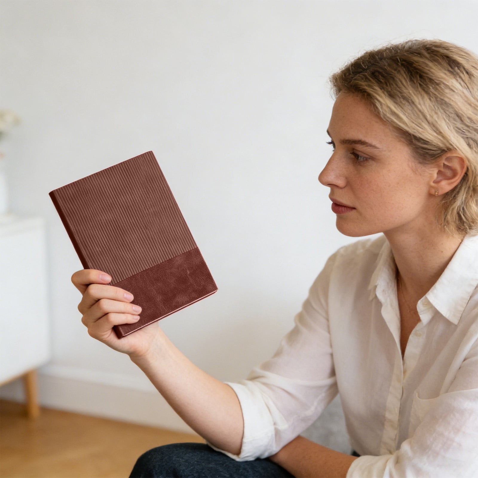 PONPRNGY Journal Notebook Soft Cover PU Leather Journaling Notebooks for Women Men Writing Work office 200 Pages Thick Paper A5 Size
