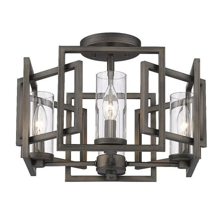 

4 Light Flush Mount-11.5 inches Tall and 16 inches Wide-Matte Black Finish Bailey Street Home 170-Bel-4611251