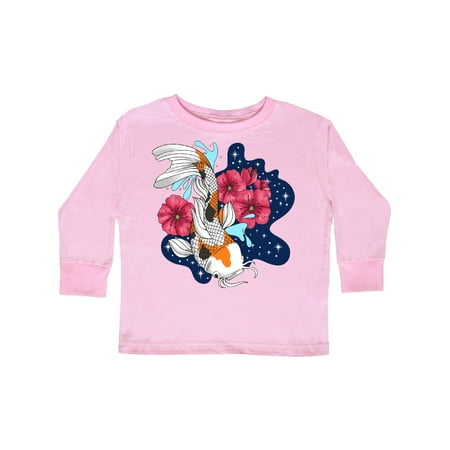 

Inktastic Japanese Koi Fish Pond with Stars Gift Toddler Boy or Toddler Girl Long Sleeve T-Shirt