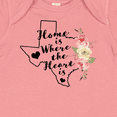 thumbnail image 4 of Inktastic Texas Home is Where the Heart is with Watercolor Floral Girls Baby Bodysuit, 4 of 5