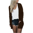 thumbnail image 4 of Jjayotai Cardigan Sweaters for Women, Women's Cardigans Fall 2024, Fashion Fall Outfits Long Sleeve Open Front Sweaters Pockets Brown L, 4 of 7