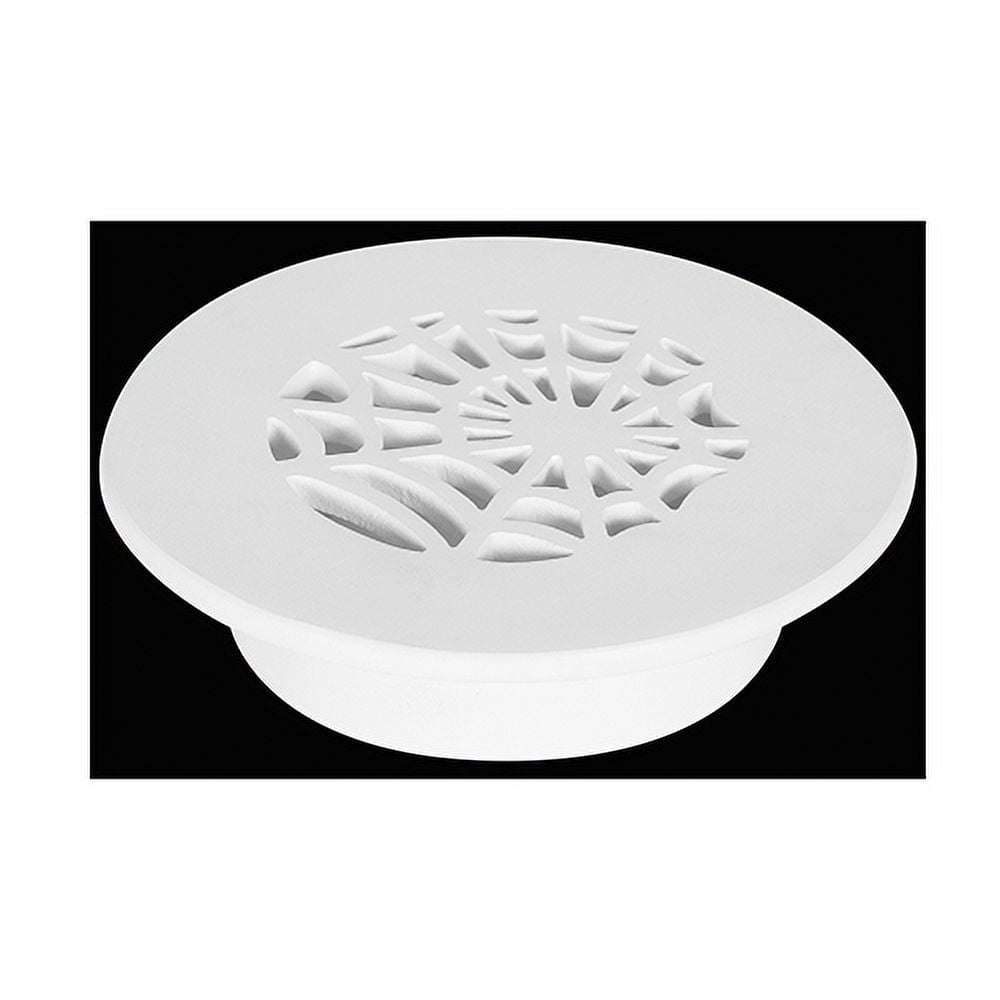 Spooky Gothic Round Vent cover 4" Duct Opening (Overall 5-1/2") Spider Web Design Solid Cast Aluminium Register
