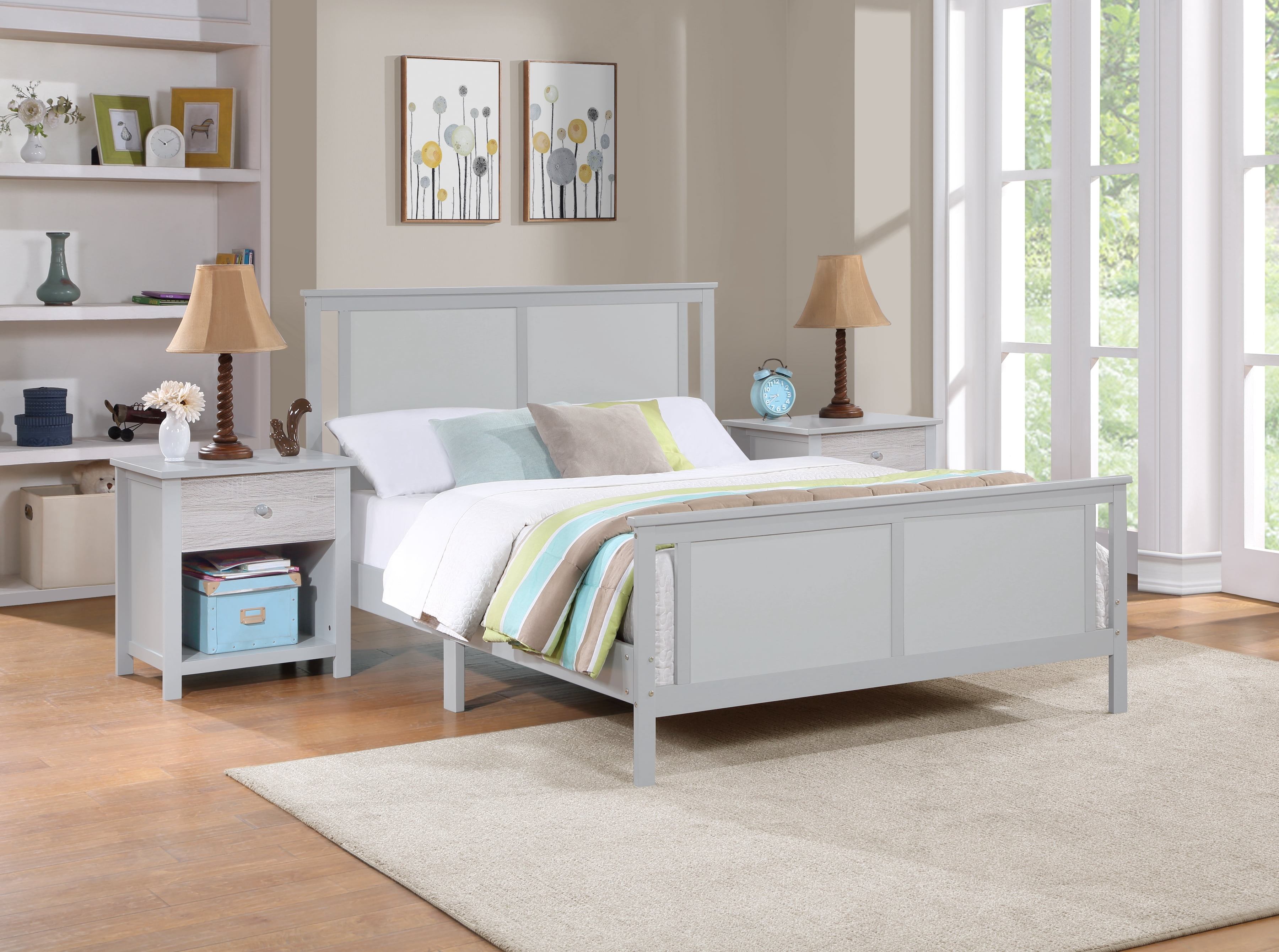 Olive & Opie Connelly Full Bed Gray/Rockport Gray