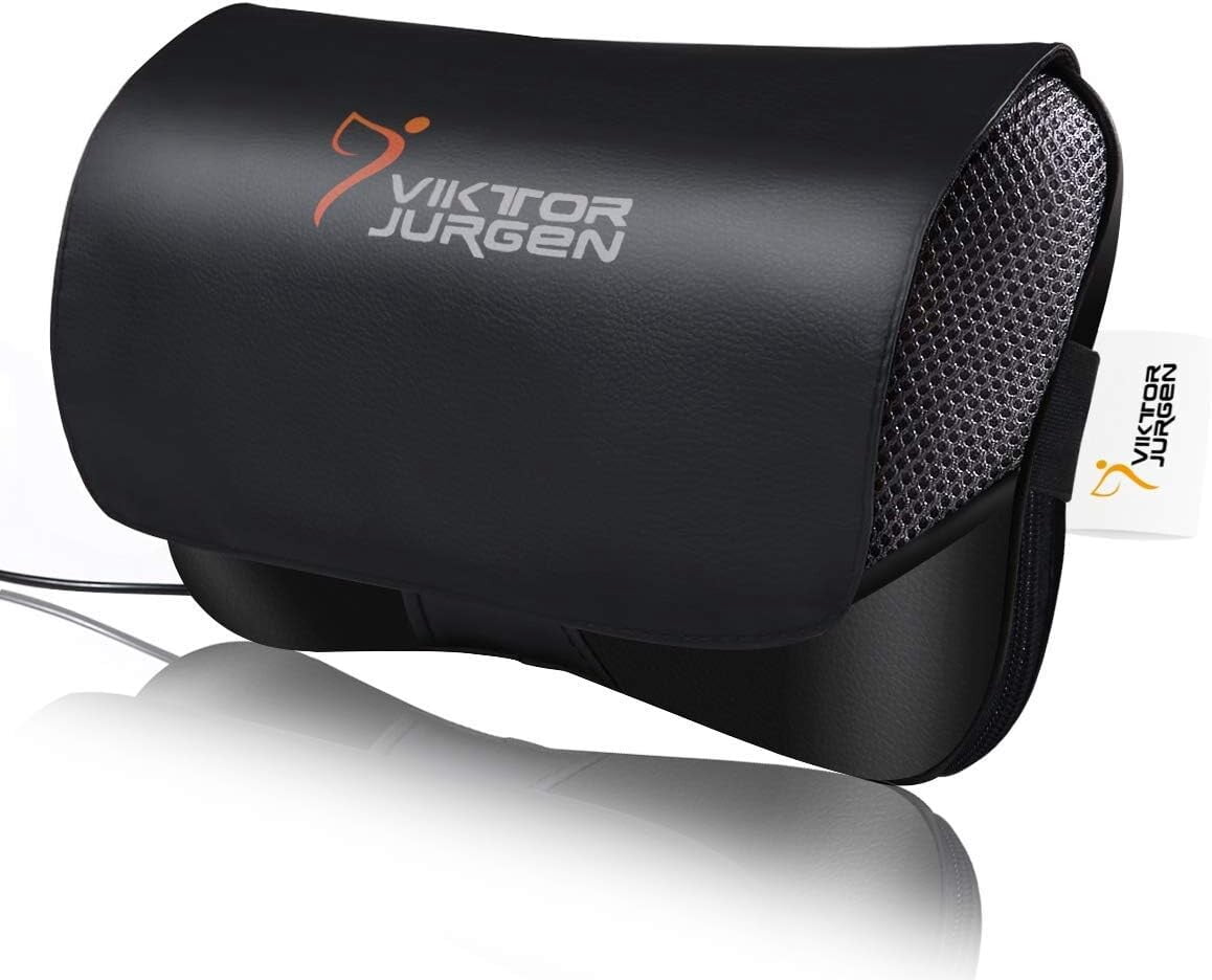 Open Box Viktor Jurgen Shiatsu Kneading Massager Pillow for Neck, Back and Shoulder with Heat, Black