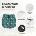 thumbnail image 6 of Picia Lephants in the Jungle Pattern Women's 2 in 1 Athletic Running Shorts High Waisted Workout Casual Gym Sweat Shorts with Comfy Liner Zipper Pockets-Large, 6 of 9