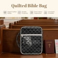 thumbnail image 6 of ZUXONGSY Cross Lion Print Bible Cover for Women Quilted Bible Carrier God Is Within Her ChuZU Bag with Handle Christian Gift for Work, 6 of 7