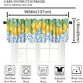 thumbnail image 6 of Blue Tile Lemon Valance, Vintage Watercolor Lemon Summer Tropic Fruit Italian Navy Blue Window Valances Treatments for Farmhouse Kitchen Living Dinning Room Café Décor 54x18inch, 6 of 6