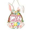 thumbnail image 1 of Letrero de puerta con huevos de Pascua, placa colgante, adorno rústico, decoración de primavera, 295 cm, 1 of 8