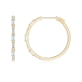 thumbnail image 2 of ANGARA Lab Grown Bar-Set Diamond Inside Out Hoop Earrings for Women in 14K Yellow Gold (Size-3x1.5mm| Color-F-G| Clarity-VS) | Anniversary, Jewelry Gift for Women | Lab-Grown Diamond Earrings, 2 of 5