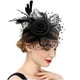 thumbnail image 1 of Diadema con cintas de malla de flores para mujer, sombrero para cóctel, fiesta de té, tocado, pinza para el pelo Fridja nalpqowj2066, 1 of 3