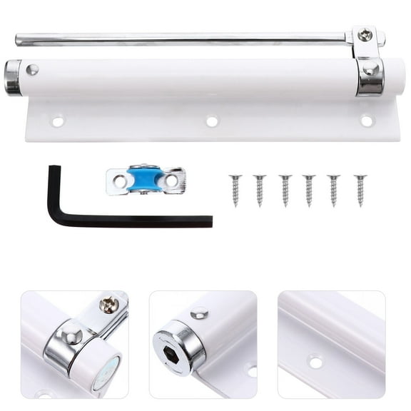 FRCOLOR Home Spring Door Closer Self-closing Door 18.5X5CM White