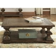thumbnail image 2 of Pemberly Row Traditional Wood Cocktail Table in Brown, 2 of 2