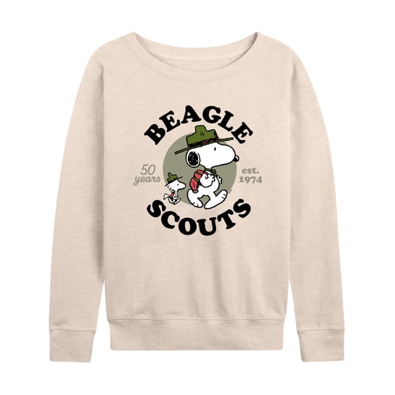 Peanuts - Snoopy Woodstock Beagle Scout - Women's French Terry Long Sleeve Pullover