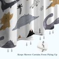 thumbnail image 6 of Gray Brown Dinosaurs Palms Pattern Shower Curtain 84"x72" ,Bathroom Decorative Shower Curtains Set with 12 Hooks,Modern Waterproof Washable Shower Curtain, 6 of 6