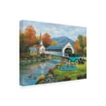 thumbnail image 2 of Canvas Wall Art - John Zaccheo 'Picnic By The Bridge' Wall Art for Living Room, Bedroom, or Office Décor by Trademark Fine Art - 24 x 18 Inches, 2 of 4